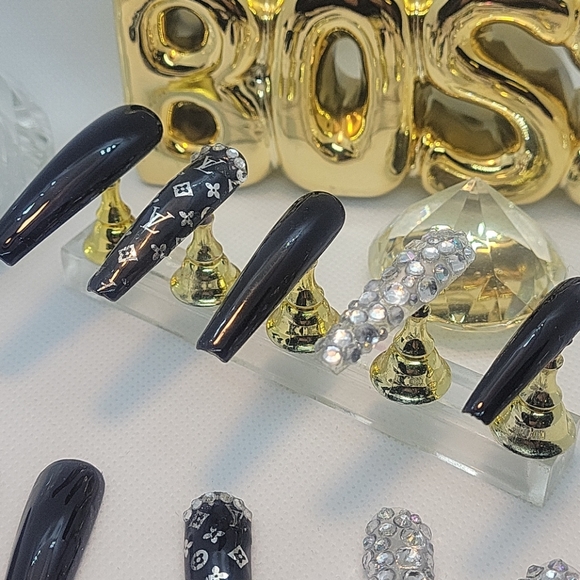 homemade Other - BLINGALICIOUS press on gel nails xl cuffin shape